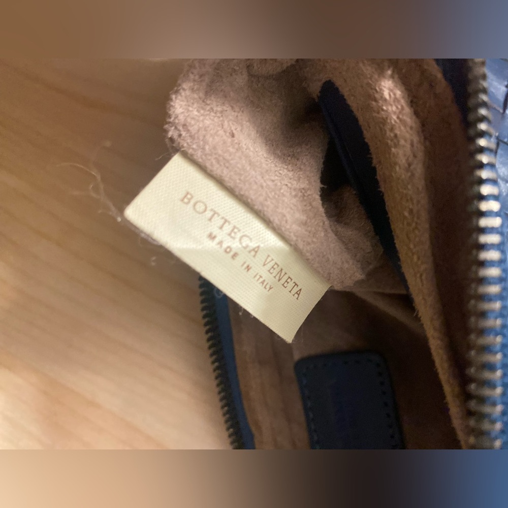 Bottega Veneta Blue Woven Clutch - Picture 9 of 16